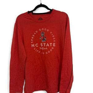 Life is Good North Carolina NC State Wolfpack long sleeve shirt Size Large